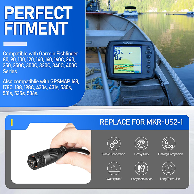 MKR-US2-1 Adaptör Kablosu Evre - Fish Finder Cable incelemesi ve fiyatı