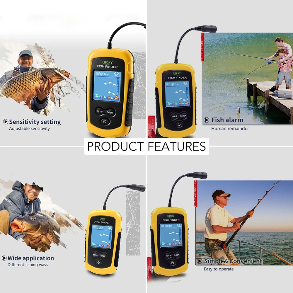 Şanslı LCD Renkli Ekran Taşına - Fish Finder Transducer incelemesi ve fiyatı