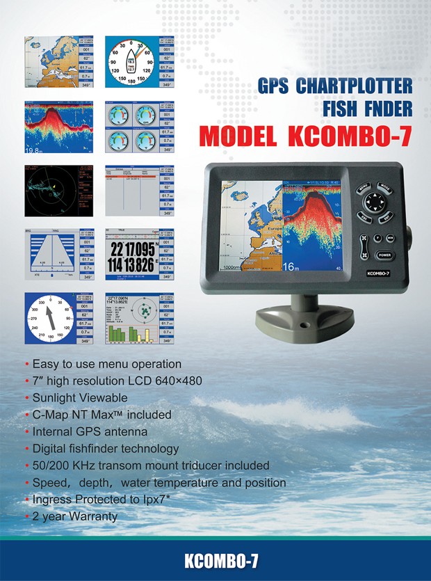 Kcombo-7 7 inç ONWA GPS Plotte - Fish Finder Transducer incelemesi ve fiyatı