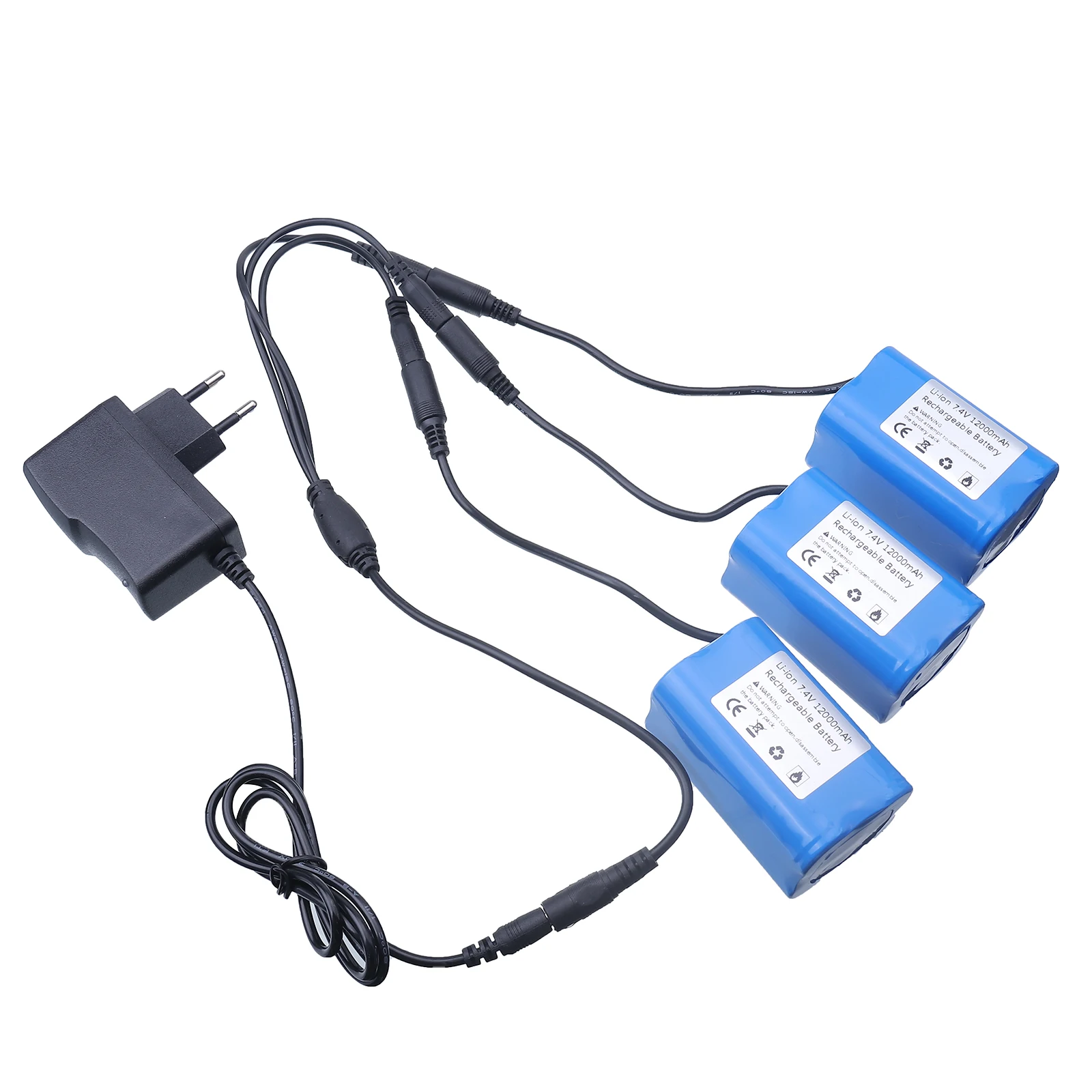 7.4V 12000mAh pil ile USB şarj - Fish Finder Charger incelemesi ve fiyatı