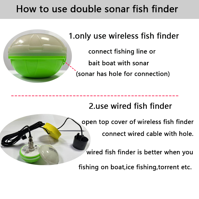 Taşınabilir Bluetooth Kablosuz - Fishing Depth Finder incelemesi ve fiyatı